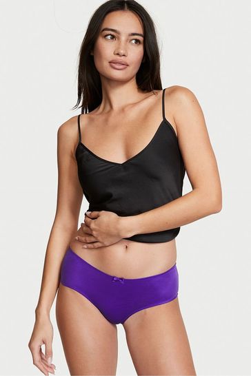 Victoria's Secret Bright Violet Purple Heart Ouvert Cheeky Knickers