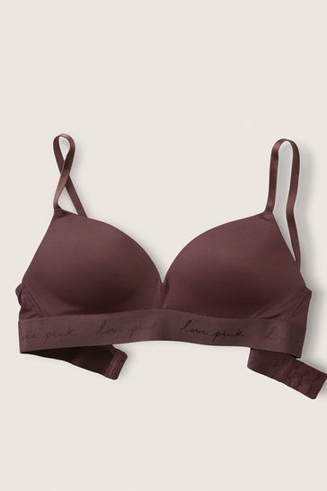 Buy Victoria's Secret PINK Mocha Latte Nude Non Wired Push Up Smooth T-Shirt  Bra from Next Luxembourg