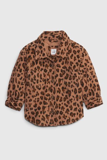 Leopard print top shirt jacket
