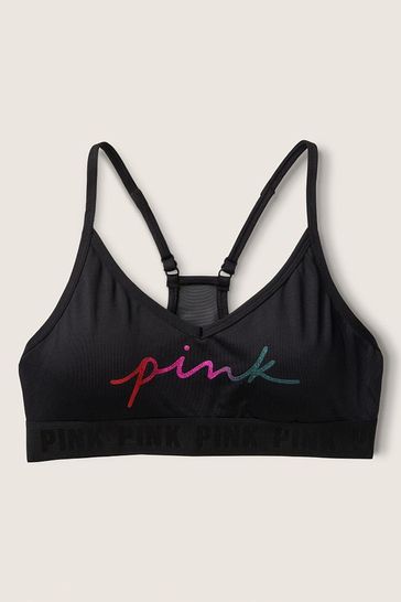 Victoria's Secret PINK Black Lightly Lined Low Impact Sports Bra