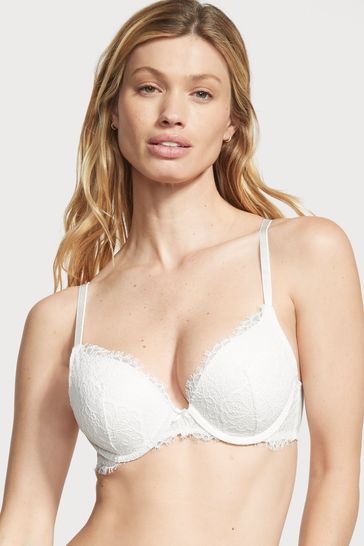 Victoria's Secret Coconut White Lace Lightly Lined Full Cup Bra