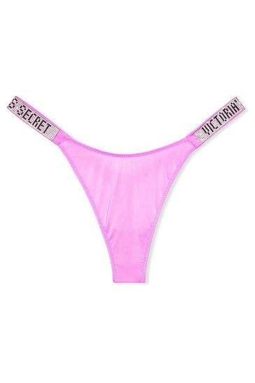 Victoria s Secret Berry Gelato Pink Smooth Shine Strap Thong Panty