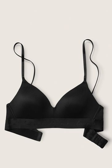 Victoria's Secret PINK Pure Black Smooth Lightly Lined Non Wired T-Shirt Bra