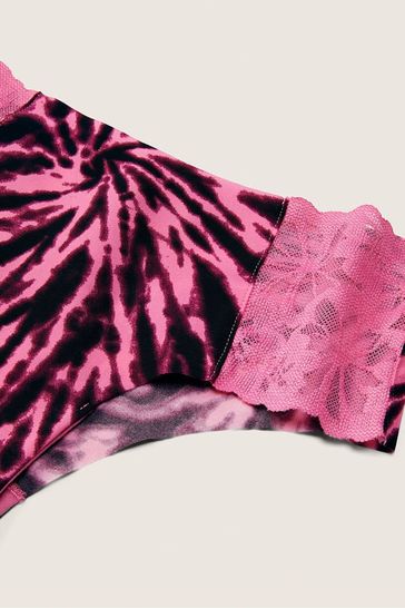 Victoria's Secret PINK Tie Dye Dahlia Pink No Show Cheeky Knicker
