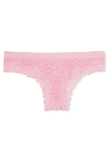 Victoria's Secret Pink Leopard Seamless Rib Thong Knickers