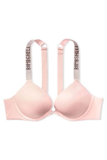 Victoria's Secret Purest Pink Add 2 Cups Shine Strap Smooth Push Up Bra