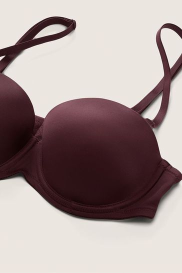 PINK Victoria's Secret Date Plunge Push Up Multi-Way Bra Black Strapless 32D