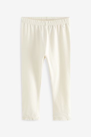 Gap Cream Organic Cotton Ruffle Leggings