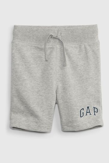 Gap Light Grey Logo Pull On Jogger Shorts
