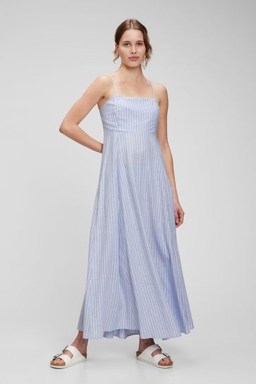 Empire waist linen dress sale