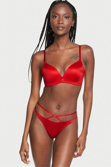 Victoria's Secret Lipstick Red So Obsessed Strappy Thong Joggery