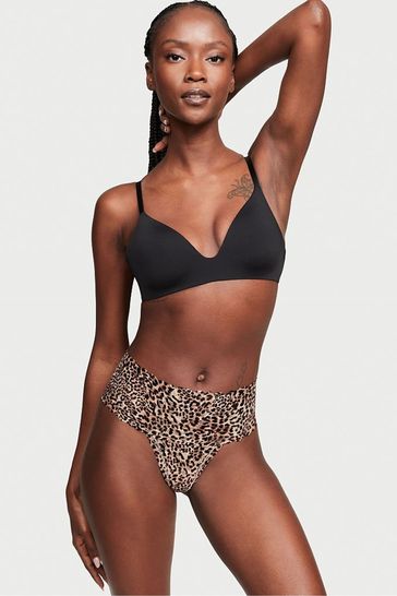 Victoria's Secret Soft Sand Leopard Lacie Wide Waist Thong Knickers