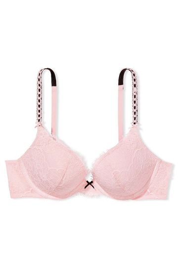 Victoria's Secret Angel Pink Lace Push Up Bra