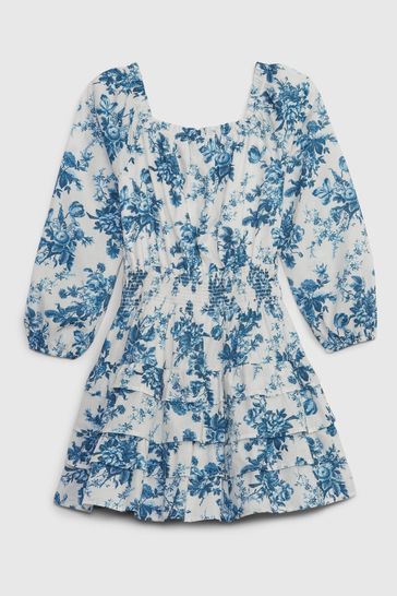Gap blue best sale floral dress
