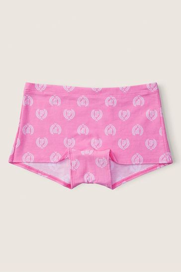 Victoria's Secret PINK Pink Bloom Seal Print Cotton Short Knickers