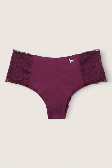 Victoria's Secret PINK Rich Maroon Red No Show Cheeky Knickers