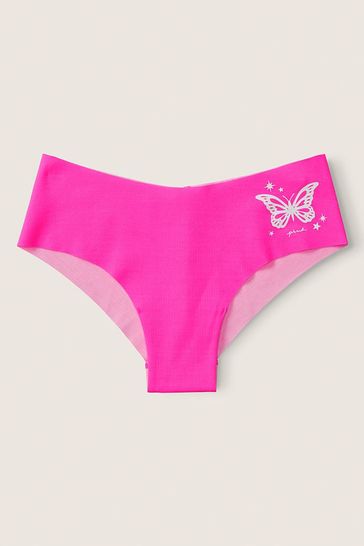 Victoria's Secret PINK Pink Rave with Graphic Pink No-Show Cheekster Knickers