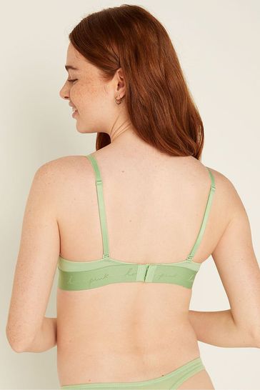Brigitt N16, patterned push-up bathing bra, green-pink