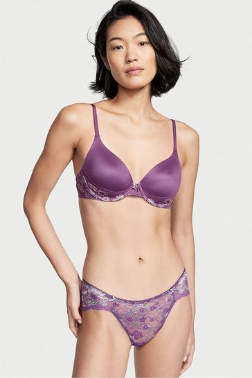 Victoria's Secret Mulberry Purple Lace Hipster Knickers