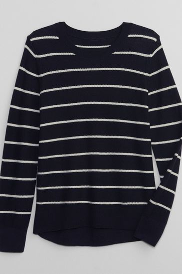 Striped long sleeve sweater on sale