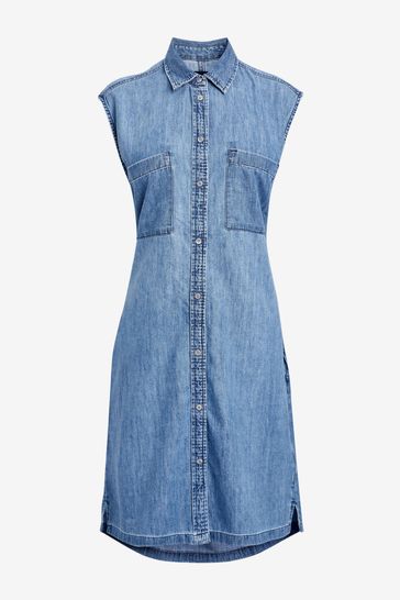 Gap sleeveless discount denim dress