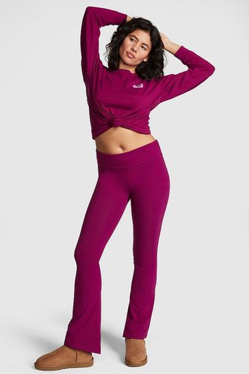 Buy Victoria's Secret PINK Satin Green Performance Cotton Fold Over Yoga  Pants from Next Latvia