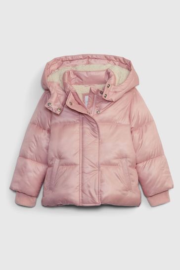 Gap pink clearance puffer jacket