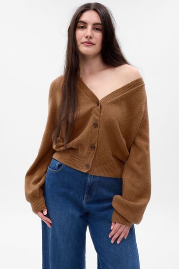 gap brown cardigan