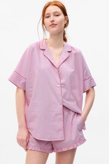 pink pj set gap