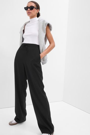 Buy Gap Mid Rise Wide-Leg Twill Trousers from the Gap online shop