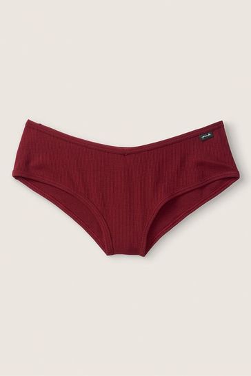 Victoria's Secret PINK Merlot Red Cotton Cheeky Knickers
