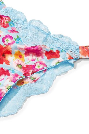 Victoria's Secret Floral Lace Shine Strap Brazilian Panty
