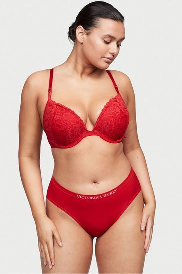 Victoria's Secret Lipstick Red Hipster Seamless Logo Knickers