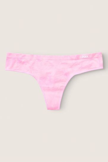 Victoria's Secret PINK Tie Dye Horizon Pink Seamless Thong Knicker