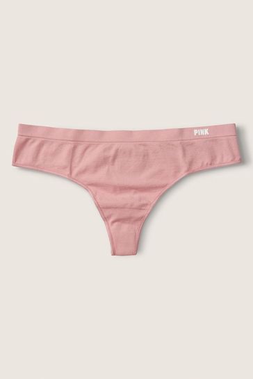 Victoria's Secret PINK Damsel Pink Seamless Thong Knickers