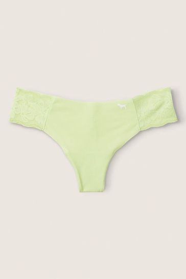 Victoria's Secret PINK Icy Lime Green No Show Thong Knickers