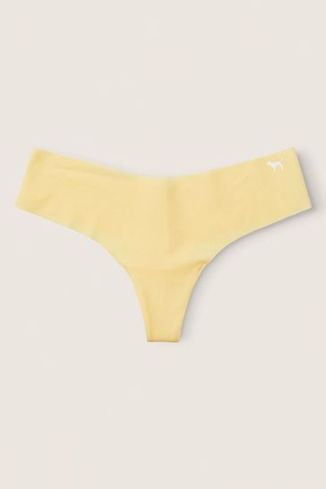 Victoria's Secret PINK Pale Yellow No Show Thong Knicker