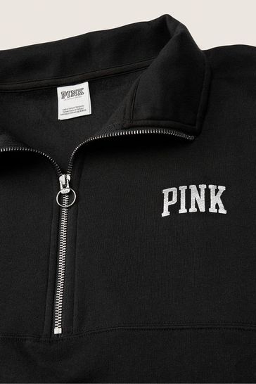 Victoria s Secret PINK Varsity Half Zip Sweatshirt Victoria s