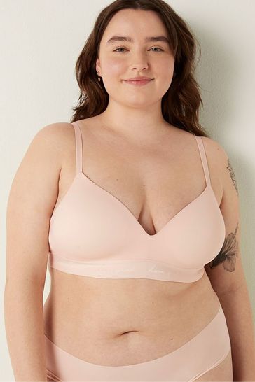 Victoria's Secret PINK Peach Nectar Pink Smooth Lightly Lined Non Wired T-Shirt Bra