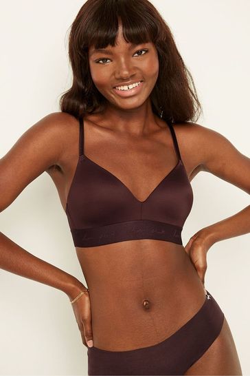 Victoria's Secret PINK Burnt Umber Brown Smooth Lightly Lined Non Wired T-Shirt Bra
