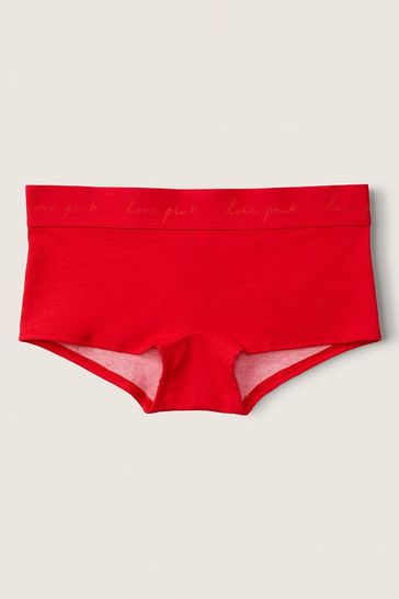 Victoria's Secret PINK Red Fury Cotton Logo Short Knicker