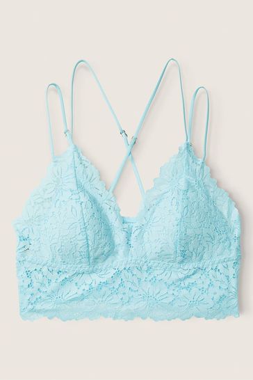 Buy Victoria's Secret PINK Lace Strappy Back Longline Bralette from the Victoria's  Secret UK online shop