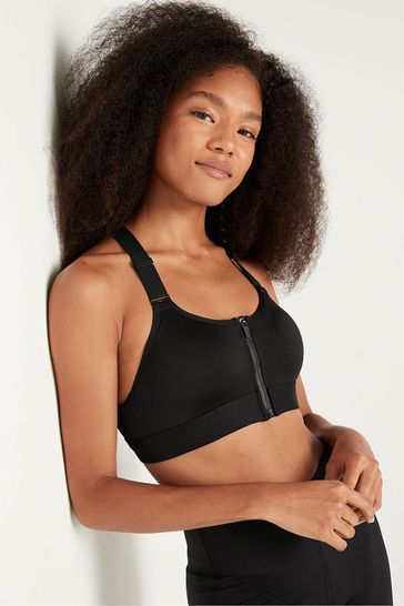 Buy Victoria's Secret Black Smooth Front Fastening Wired High Impact Sports  Bra from the Next UK online shop