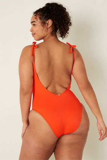 Victoria s Secret PINK V Neck Open Back Swimsuit Victoria s