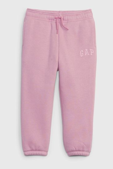 Gap Pink Print Logo SherpaLined Joggers