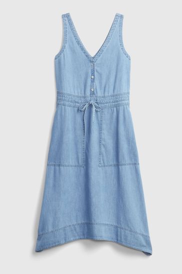Gap sleeveless top denim dress