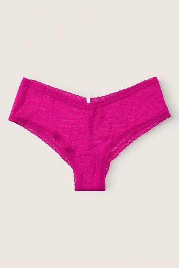 Victoria's Secret PINK Pink Thrill Lace Logo Cheeky Knickers