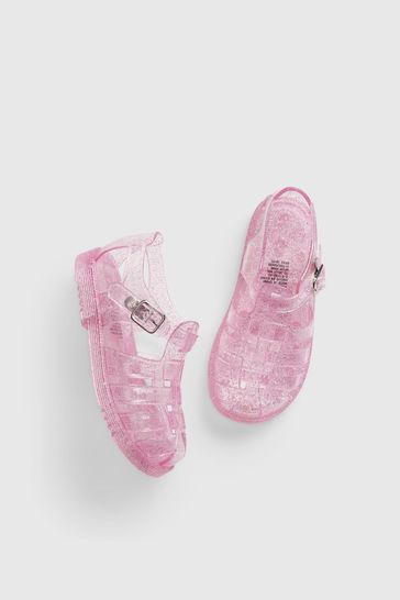Gap Pink Glitter Jelly Sandals