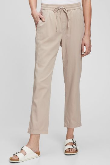 Gap Grey Easy Straight Pull On Trousers With Washwell