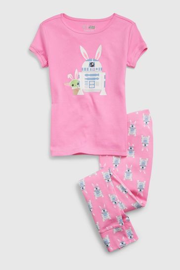 pink pj set gap